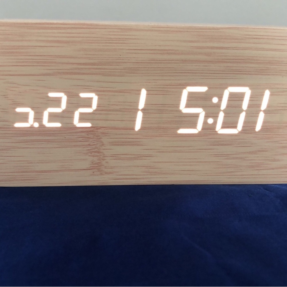 Wooden Digital LED Alarm Clock